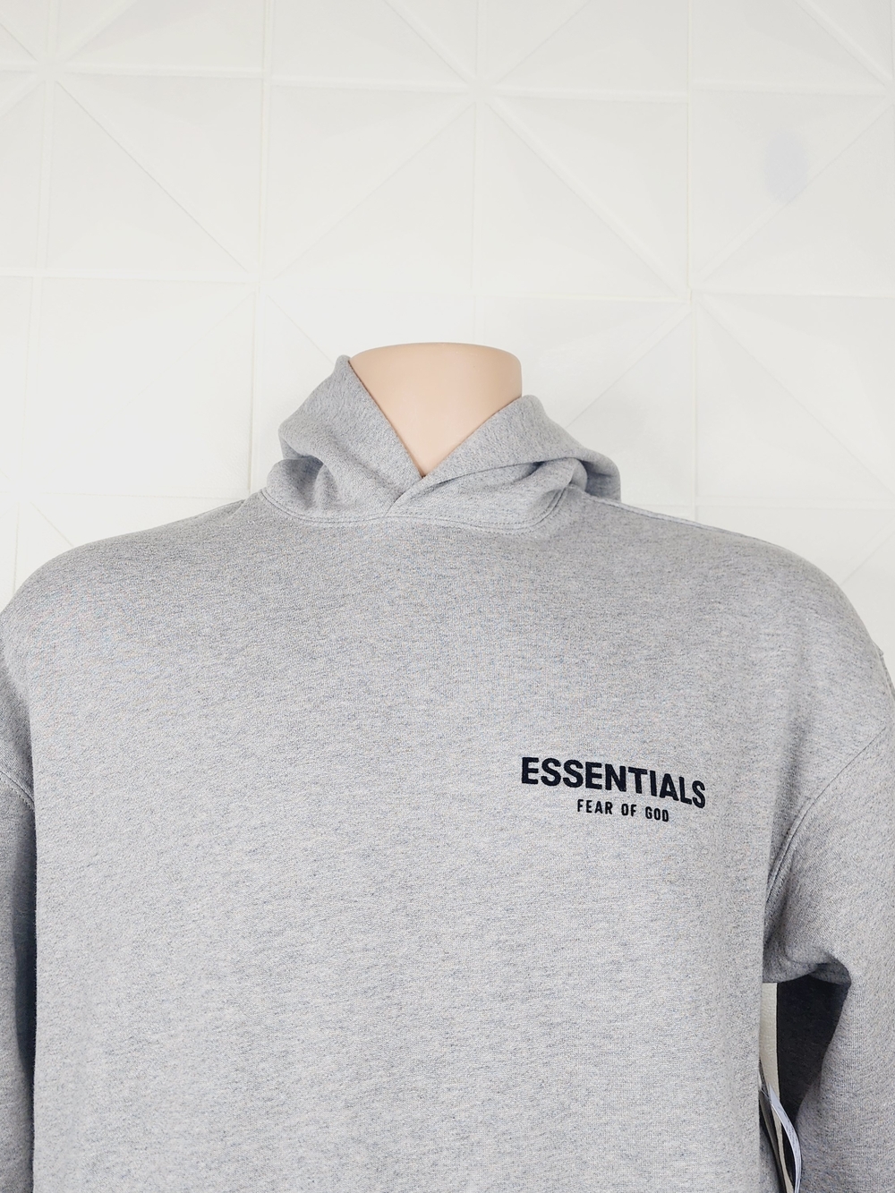 ESSENTIALS Men’s Grey Hoodie Sweatshirt - Picture 2 of 9